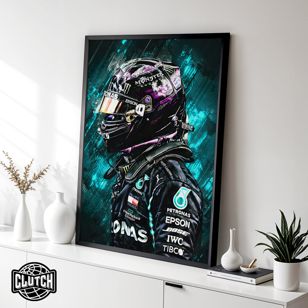Lewis Hamilton Painting Poster