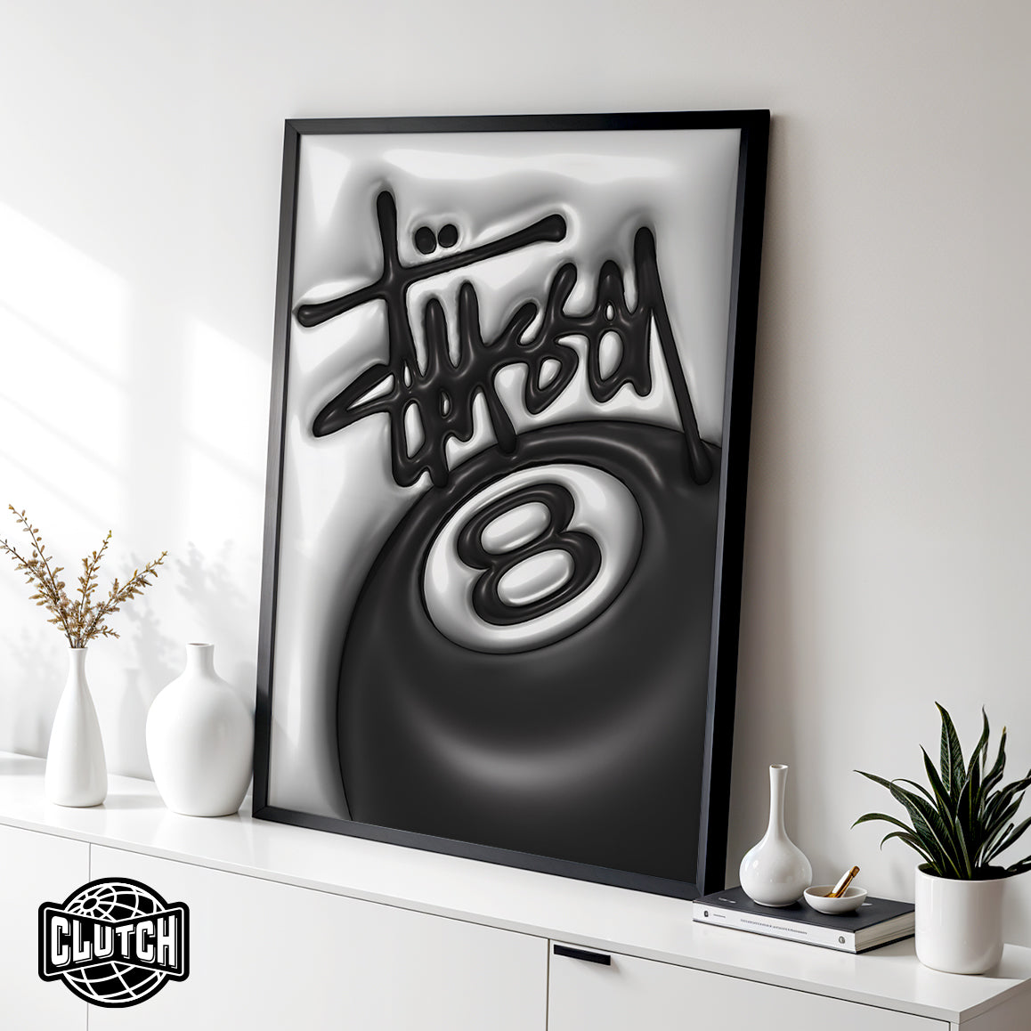 Stussy 8 Ball Metallic Poster