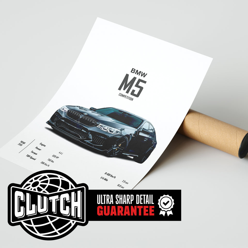 BMW M5 Competition 'CORE' Car Poster