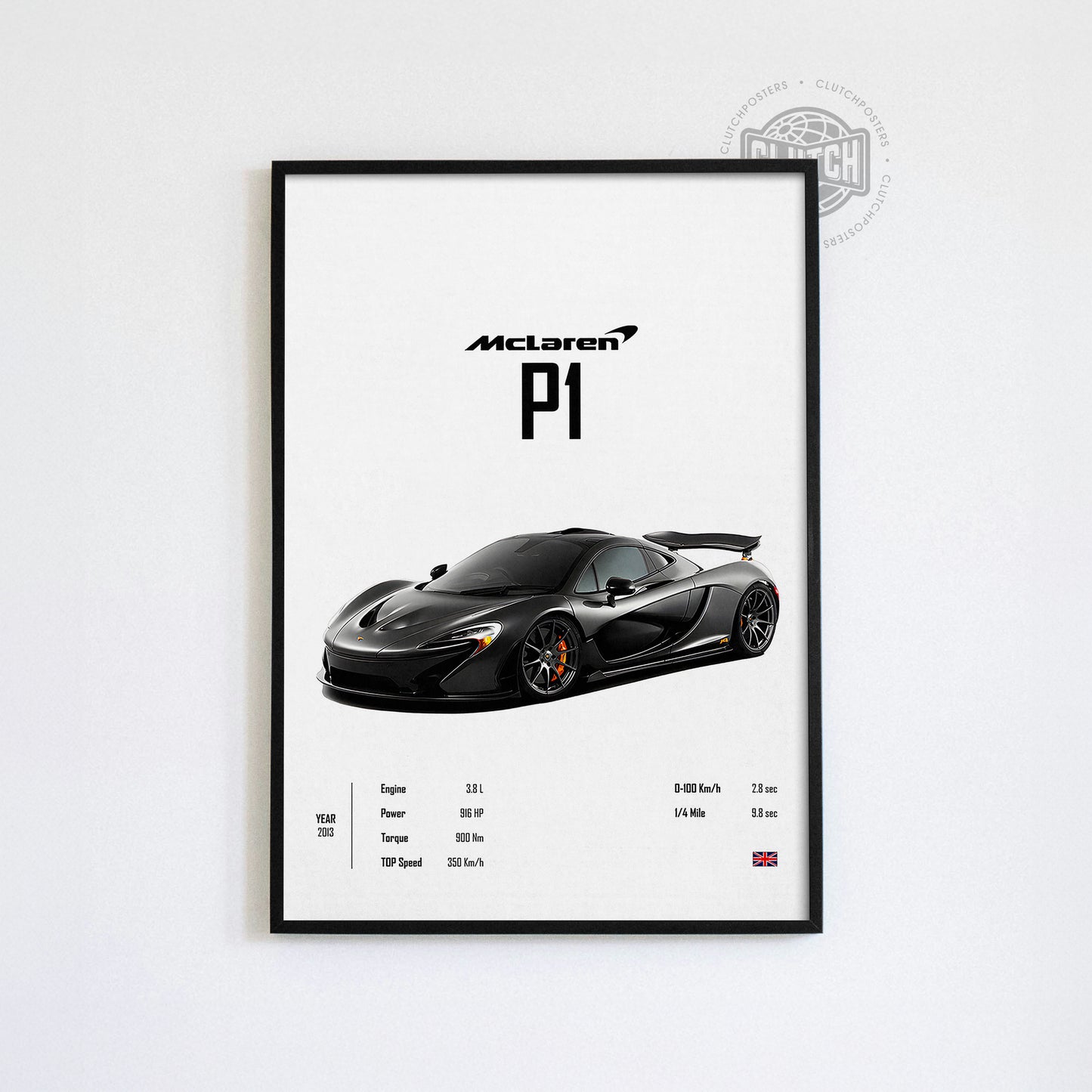 Mclaren P1 'CORE' Car Poster
