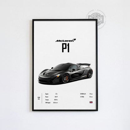 Mclaren P1 'CORE' Car Poster