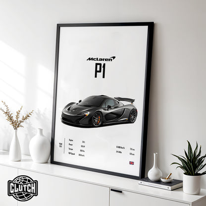 Mclaren P1 'CORE' Car Poster