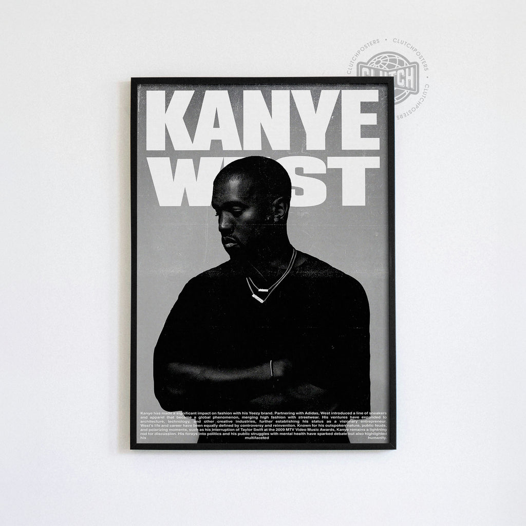 Kanye West B&W Poster