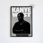 Kanye West B&W Poster