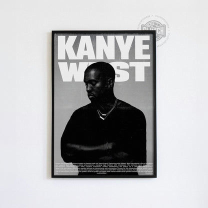 Kanye West B&W Poster