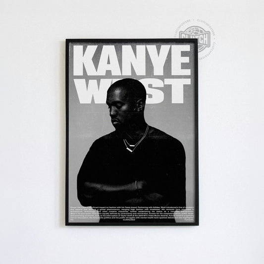 Kanye West B&W Poster