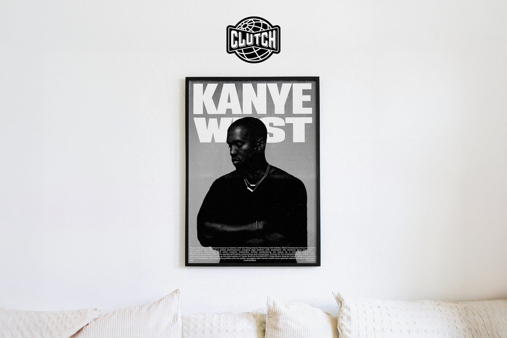 Kanye West B&W Poster