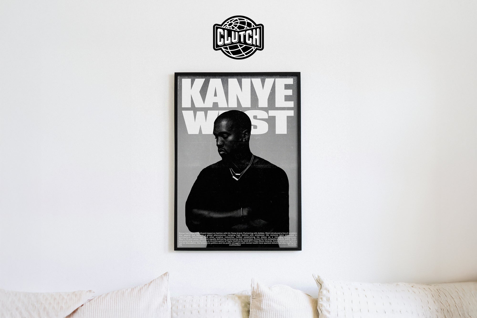 Kanye West B&W Poster