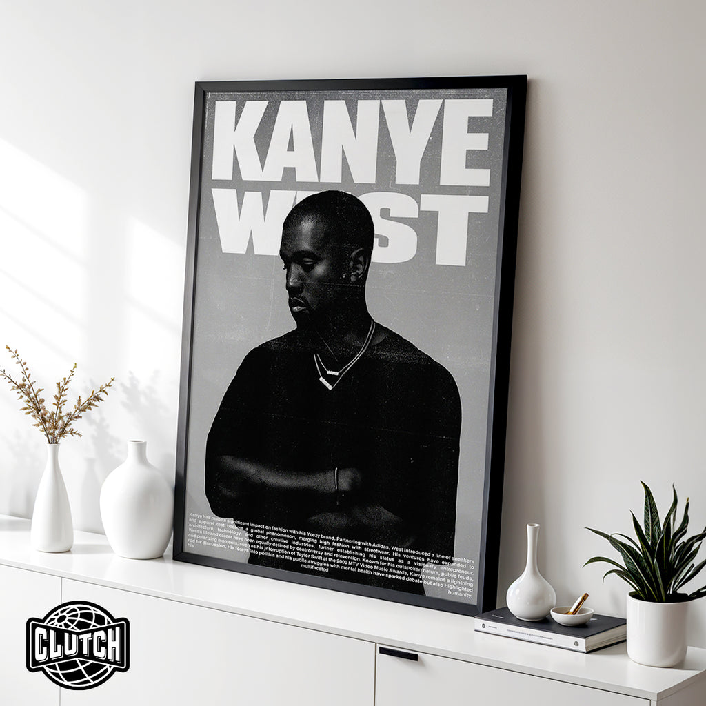 Kanye West B&W Poster