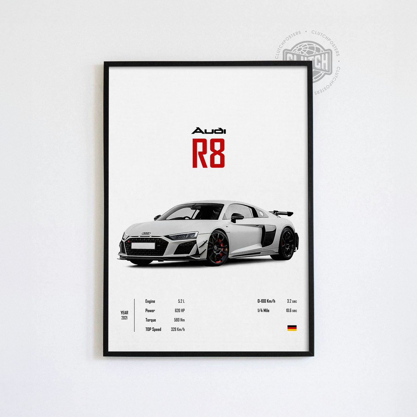 Audi R8 'CORE' Car Poster