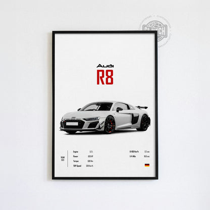 Audi R8 'CORE' Car Poster