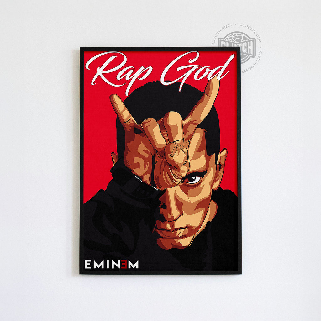 Eminem 'Rap God' Graphic Poster