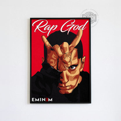 Eminem 'Rap God' Graphic Poster