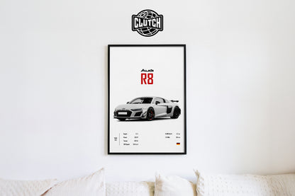 Audi R8 'CORE' Car Poster