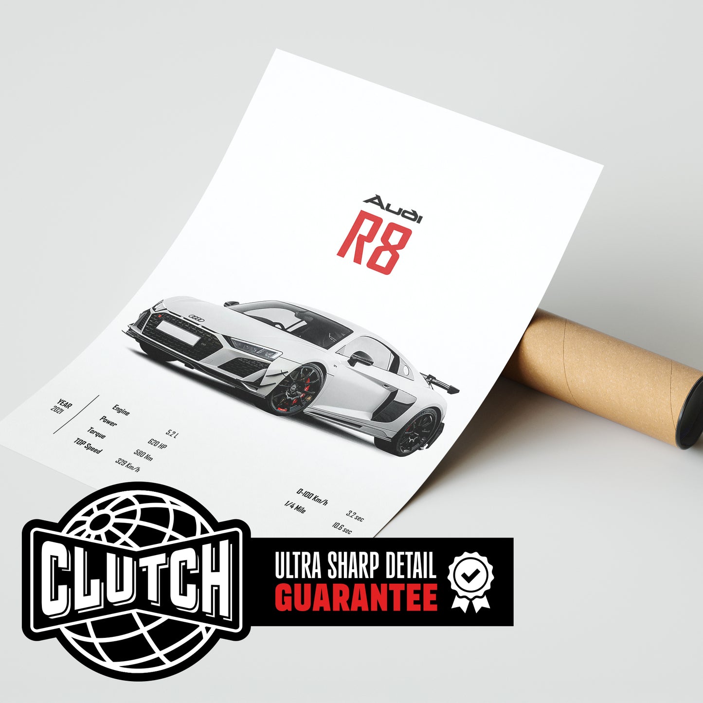 Audi R8 'CORE' Car Poster