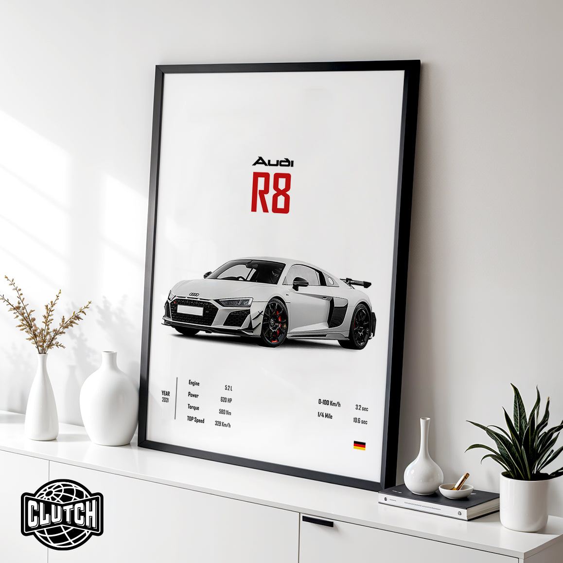 Audi R8 'CORE' Car Poster