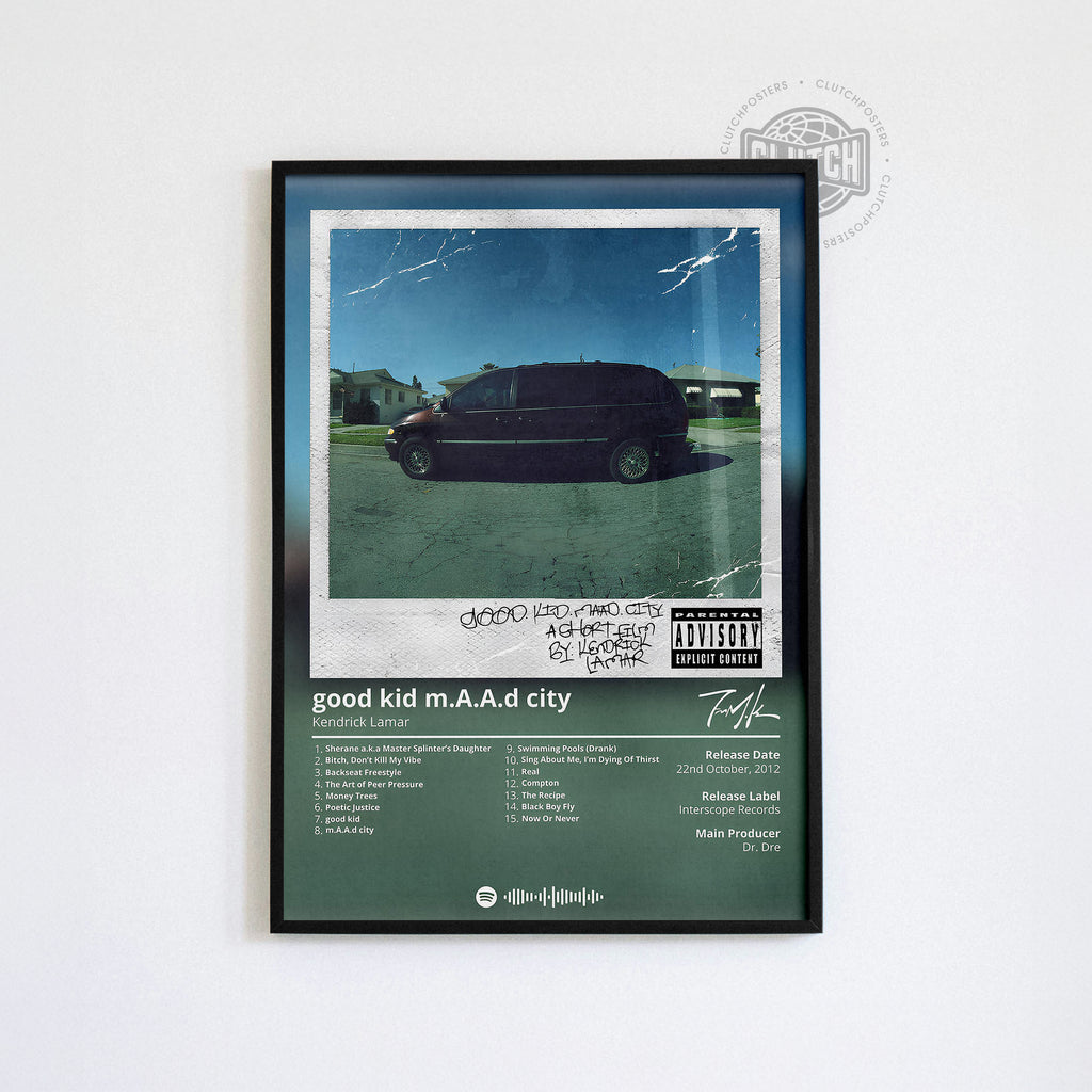 Kendrick Lamar 'Good Kid Maad City' Album Poster