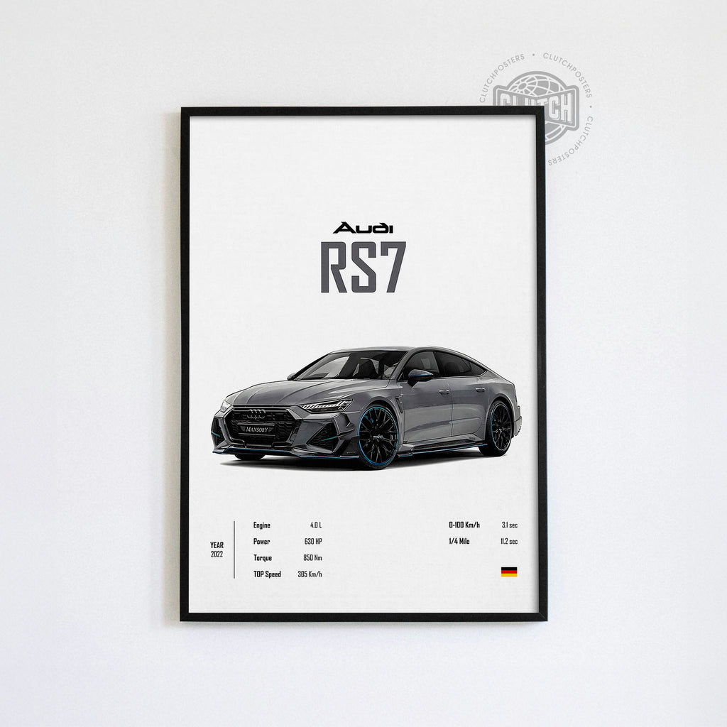 Audi RS7 'CORE' Car Poster