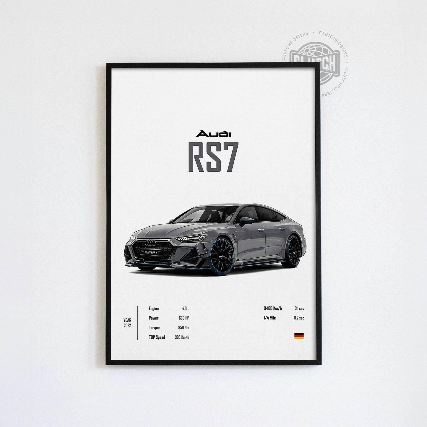 Audi RS7 'CORE' Car Poster