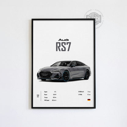 Audi RS7 'CORE' Car Poster