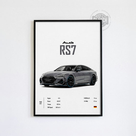 Audi RS7 'CORE' Car Poster