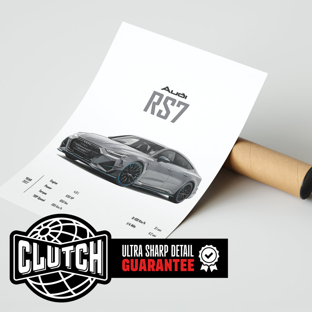 Audi RS7 'CORE' Car Poster