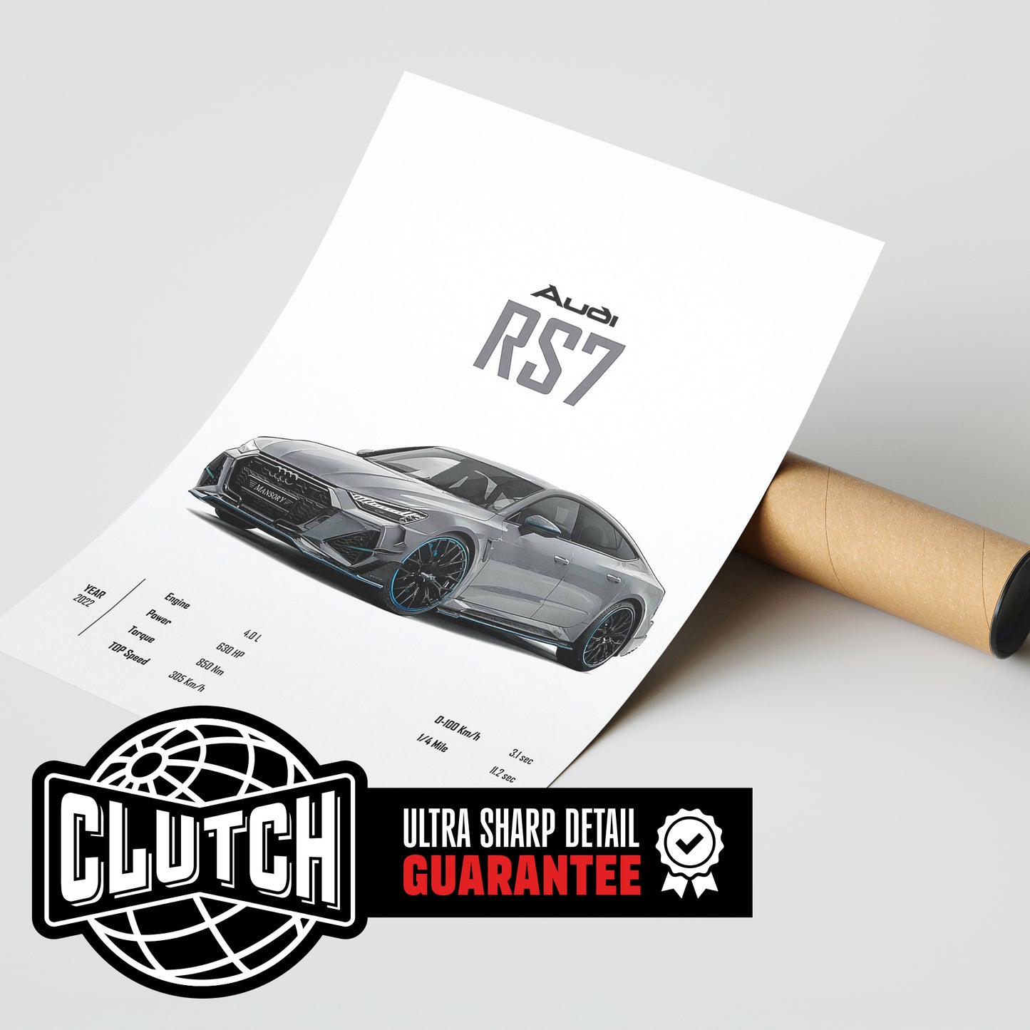 Audi RS7 'CORE' Car Poster