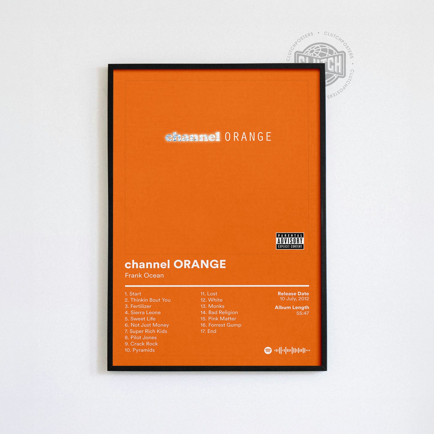 Frank Ocean 'Channel ORANGE' Album Poster