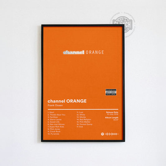 Frank Ocean 'Channel ORANGE' Album Poster