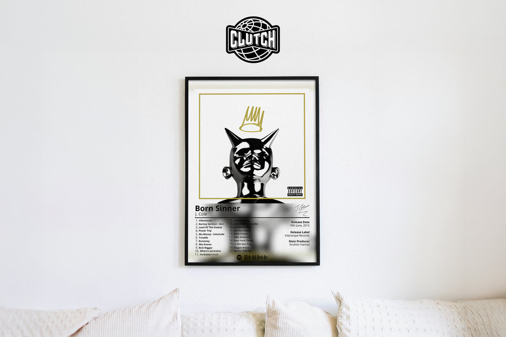 J Cole 'Born Sinner' Album Poster