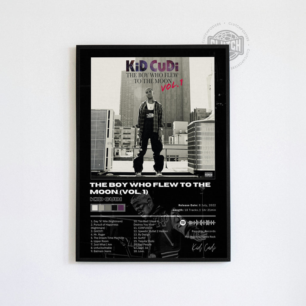 Kid Cudi 'The Boy Who Flew To The Moon (Vol. 1)' Album Poster