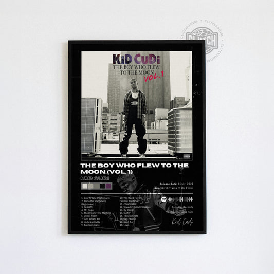 Kid Cudi 'The Boy Who Flew To The Moon (Vol. 1)' Album Poster