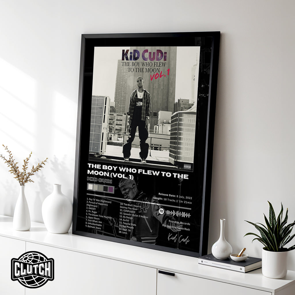 Kid Cudi 'The Boy Who Flew To The Moon (Vol. 1)' Album Poster