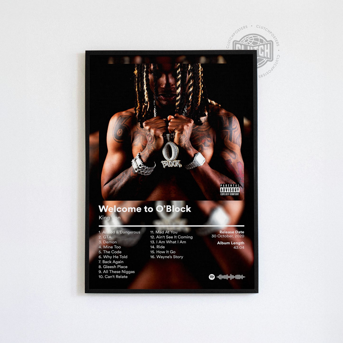 King Von 'Welcome To O Block' Album Poster