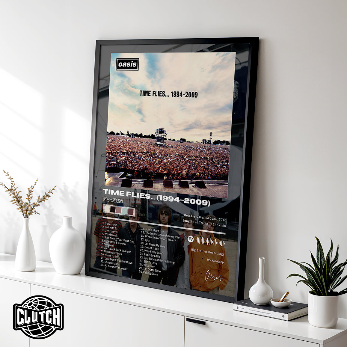 Oasis 'Time Flies...1994-2009' Album Poster