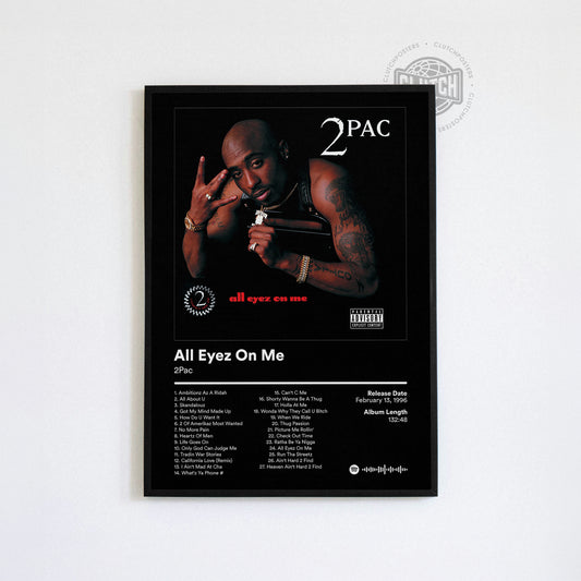 2PAC 'All Eyez On Me' Album Poster
