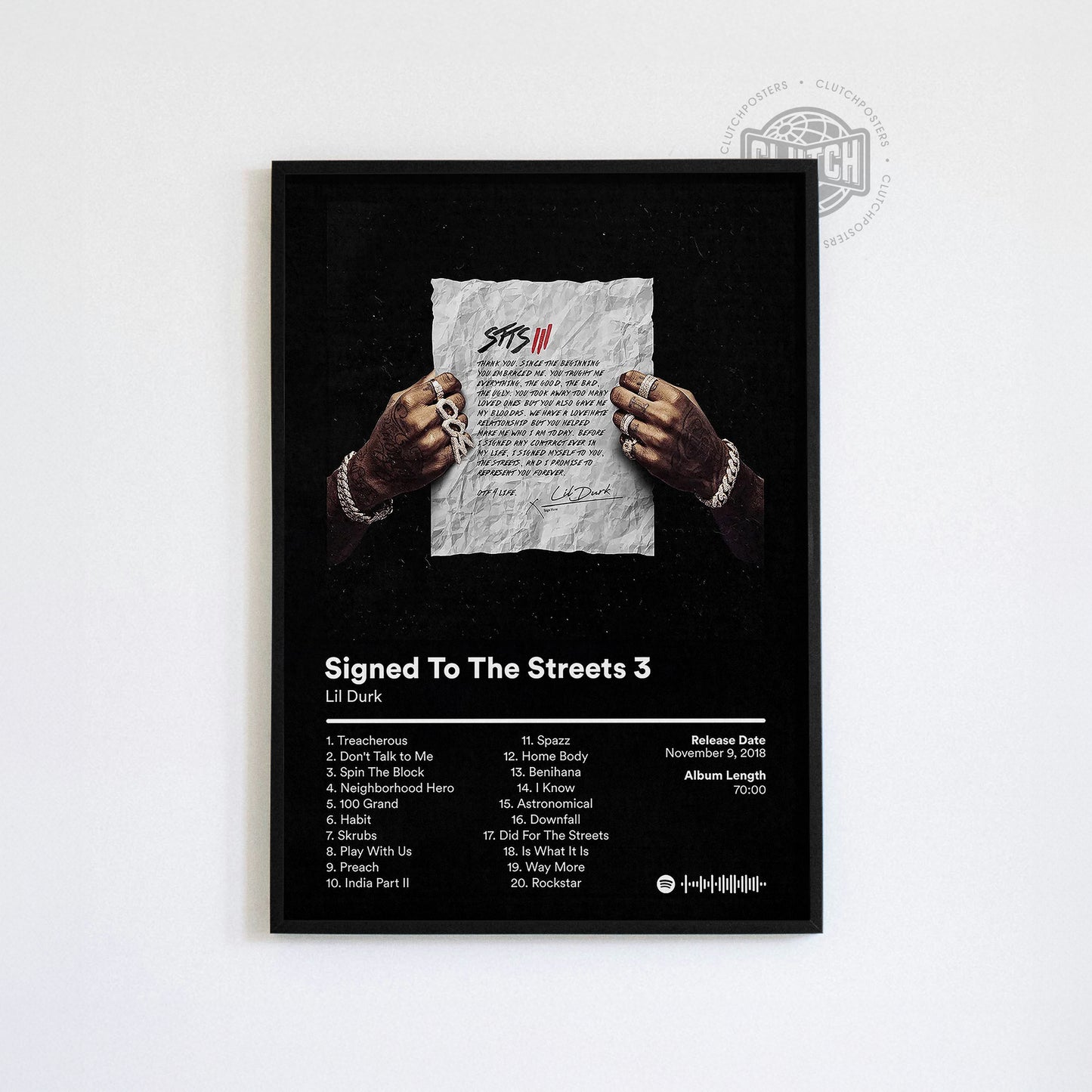 Lil Durk 'Signed To The Streets 3' Album Poster