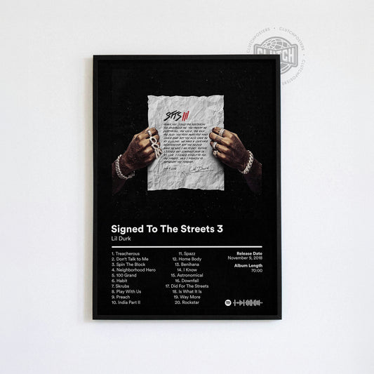 Lil Durk 'Signed To The Streets 3' Album Poster