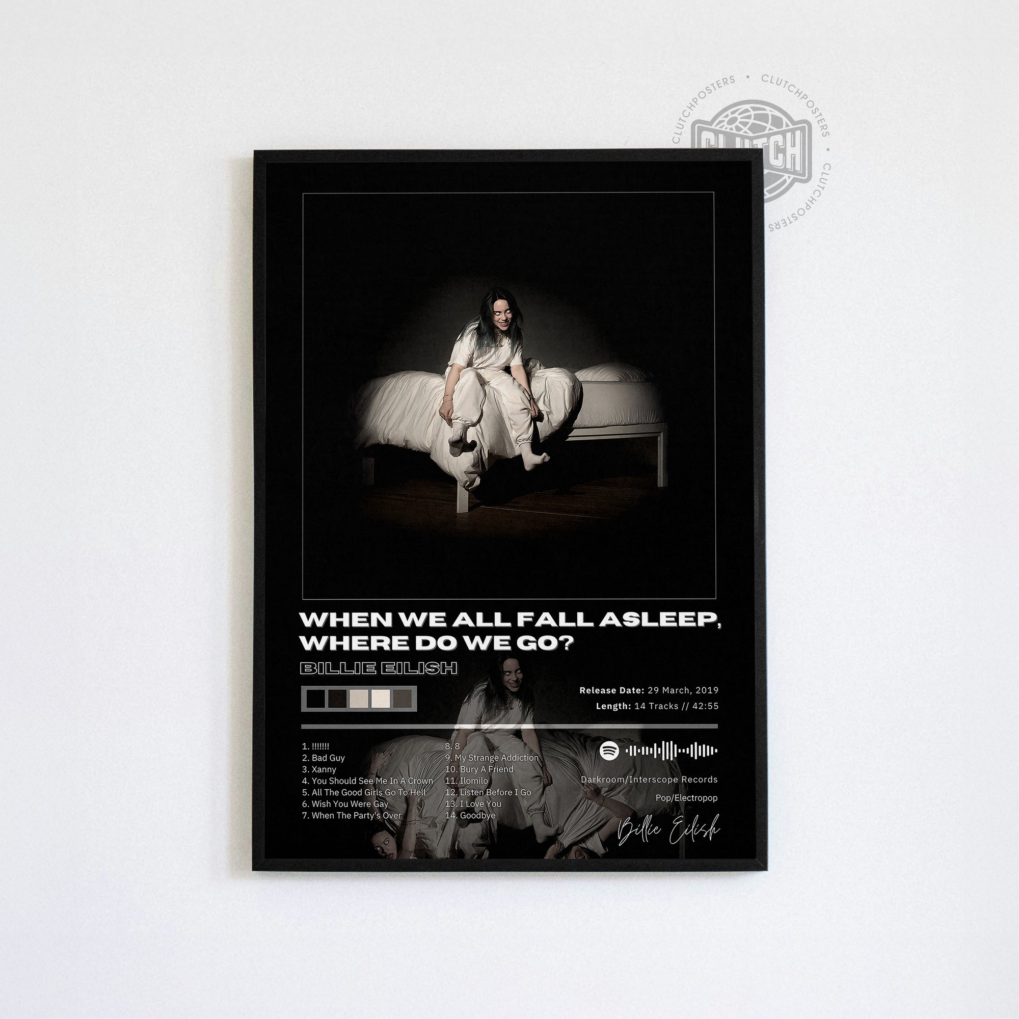 Billie Eilish 'When We Fall Asleep Where Do We Go' Album Poster