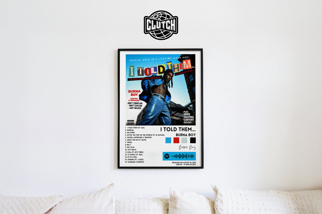 Burna Boy 'I Told Them' Album Poster