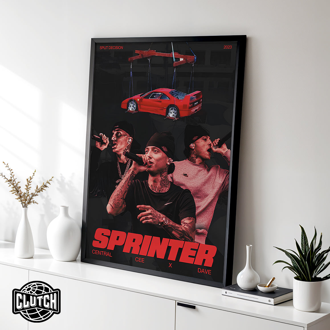 Central Cee - 'Sprinter' Red Poster