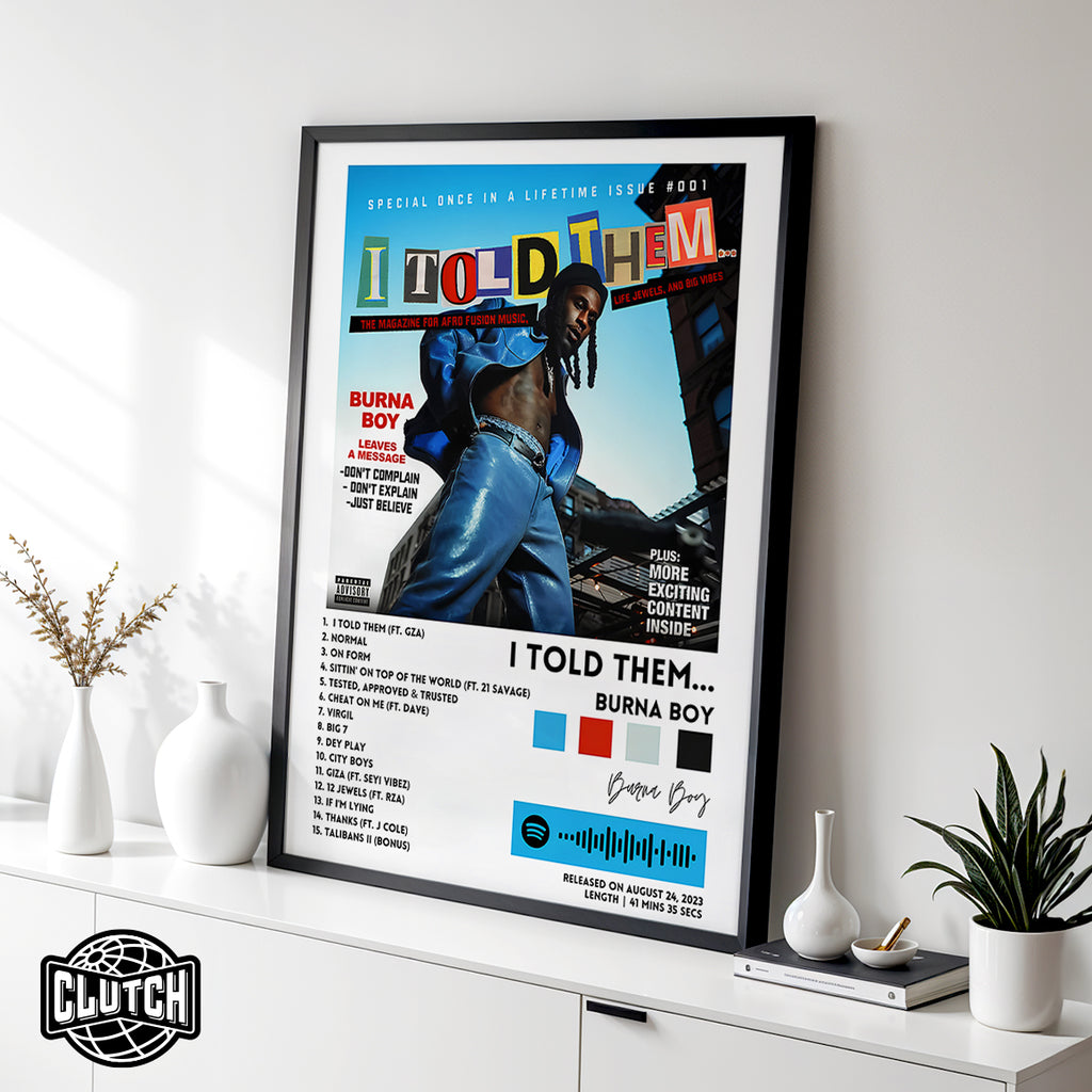 Burna Boy 'I Told Them' Album Poster