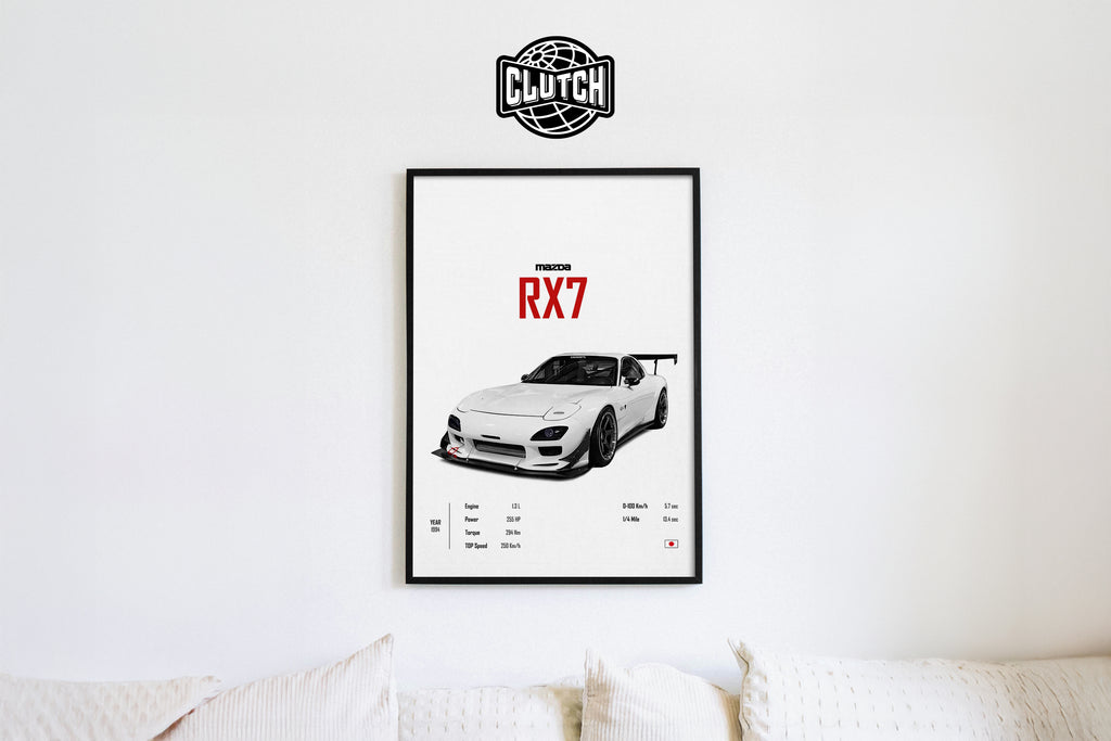 Mazda RX7 'CORE' Car Poster