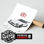 Mazda RX7 'CORE' Car Poster