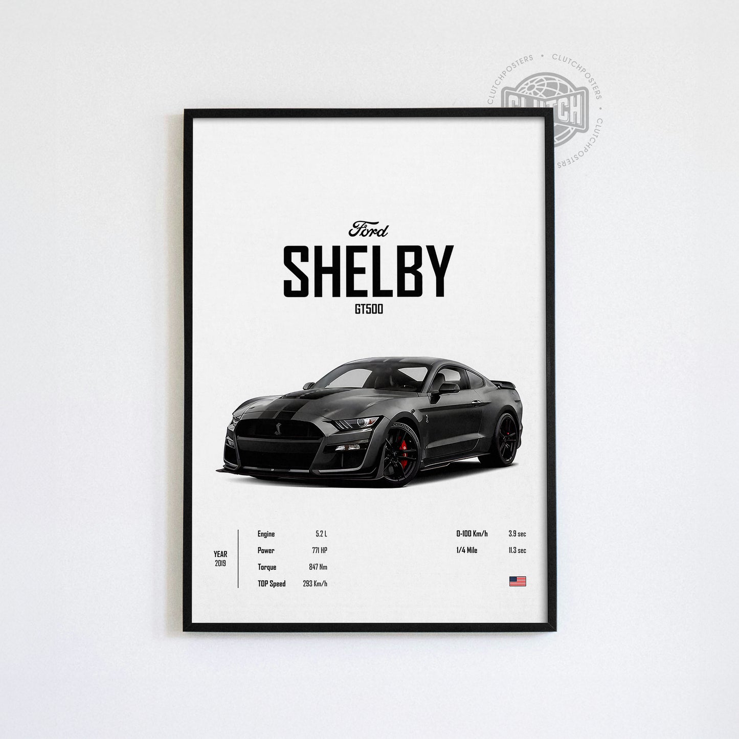 Ford Shelby GT500 'CORE' Car Poster