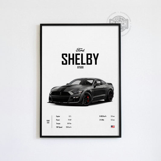 Ford Shelby GT500 'CORE' Car Poster