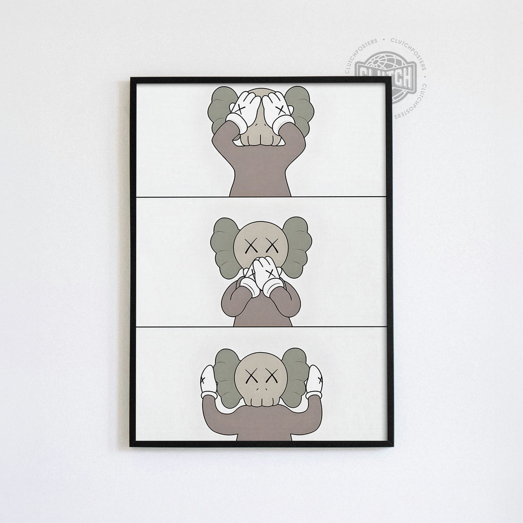 Kaws - See Speak Hear No Evil Poster