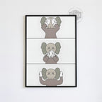 Kaws - See Speak Hear No Evil Poster