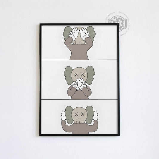 Kaws - See Speak Hear No Evil Poster