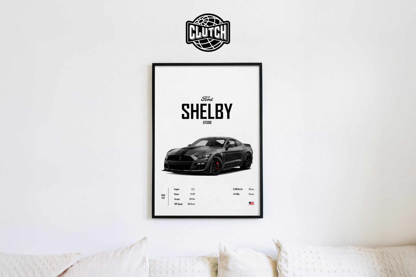 Ford Shelby GT500 'CORE' Car Poster